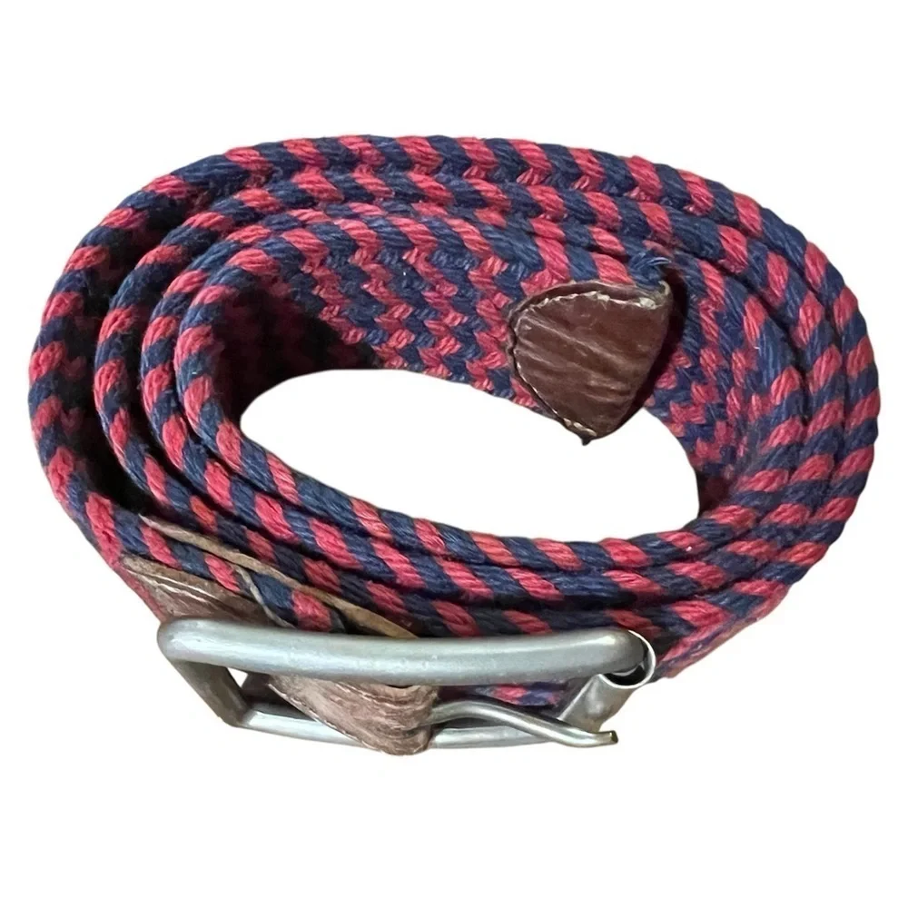American Eagle Outfitters Red and Blue Woven Belt